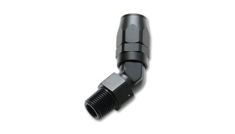 Vibrant -10AN Male NPT 45Degree Hose End Fitting - 3/8 NPT Fittings Vibrant