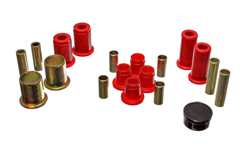 Energy Suspension 87-96 Dodge Dakota 2WD Red Front End Control Arm Bushing Set Bushing Kits Energy Suspension