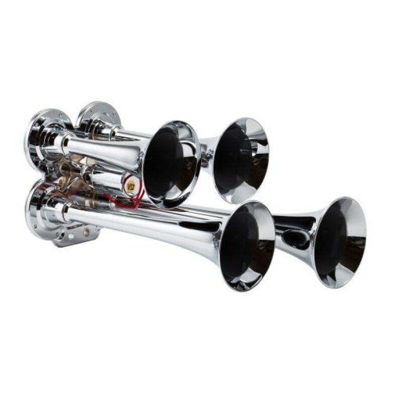 Kleinn Chrome Quad Horn/ 12.5In/10In/7.5In/6In - Chrome-Plated Zinc Alloy Horns Kleinn Air Horns