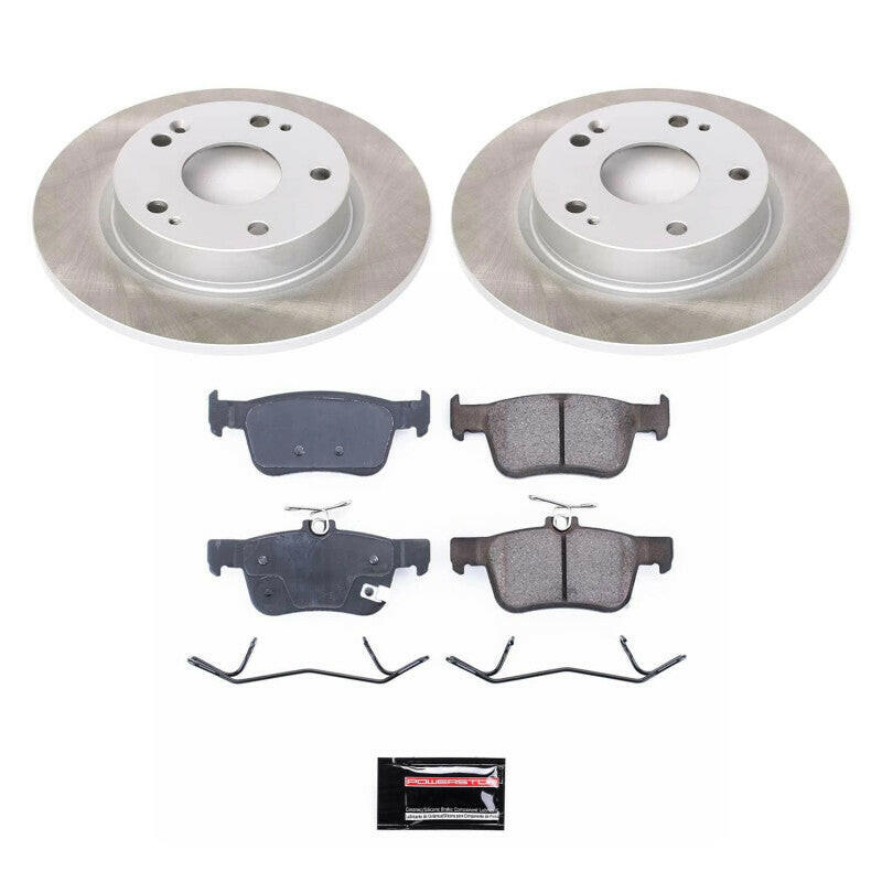Power Stop 16-21 Honda Civic Rear Semi-Coated Rotor Kit Brake Kits - Performance Blank PowerStop