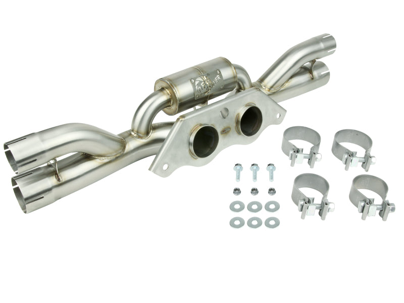 aFe Power MACHForce XP 304 Stainless Secondary Muffler Delete Pipe 14-19 Porsche 911 GT3 3.8L/4.0L Catback aFe