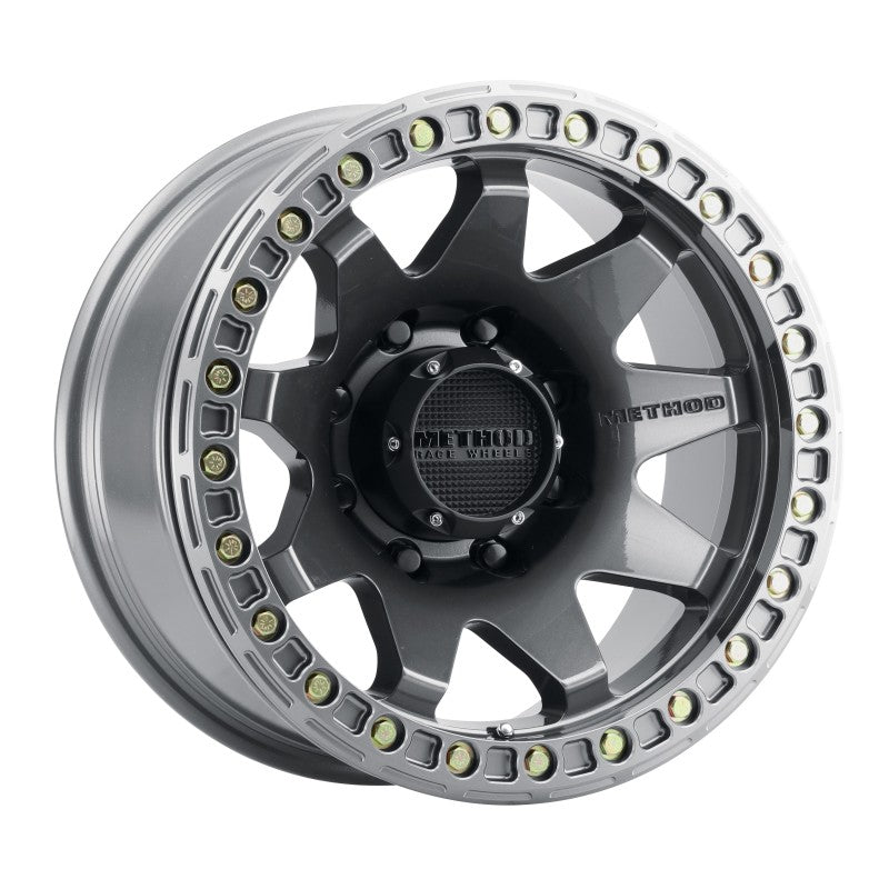 Method MR108 17x9 -44mm Offset 8x6.5 130.81mm CB Gloss Titanium w/BH-H24125-38 Wheel Wheels - Cast Method Wheels
