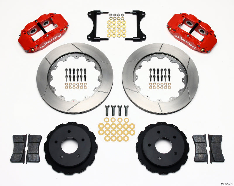 Wilwood Narrow Superlite 4R Rear Kit 14.00in Red 65-82 Corvette C2/C3 Big Brake Kits Wilwood