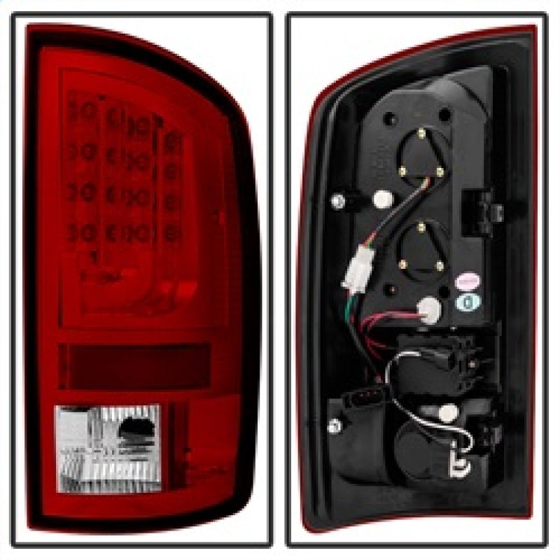 Spyder Dodge Ram 07-08 1500 Version 2 LED Tail Lights - Red Clear ALT-YD-DRAM06V2-LED-RC Tail Lights SPYDER