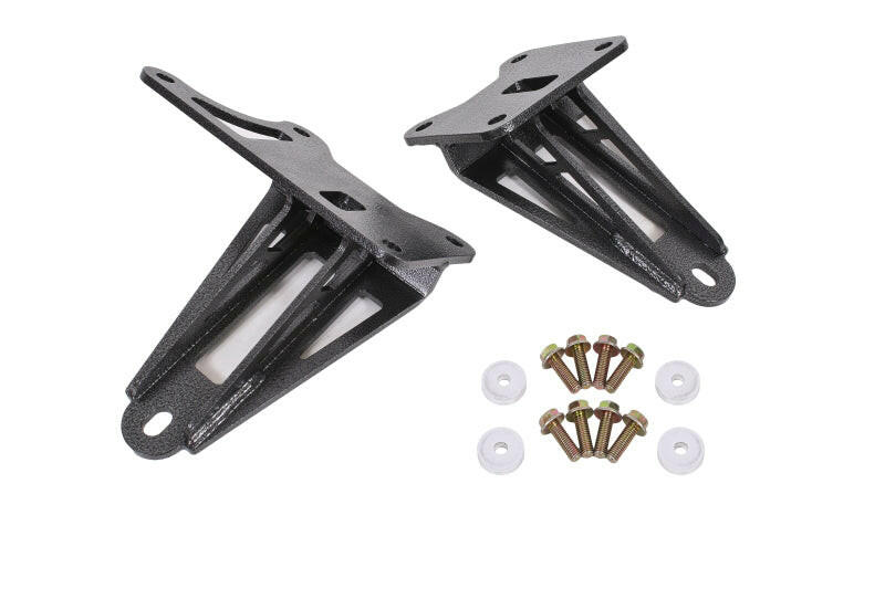 BMR 11-17 S197 Mustang Motor Mount Brackets - Black Hammertone Engine Mounts BMR Suspension