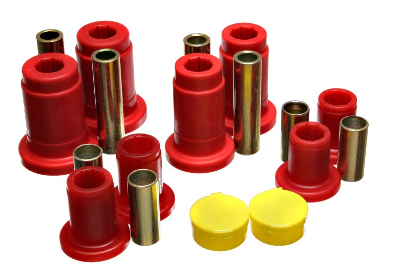 Energy Suspension 92-97 Mercury Gr Marquis / 92-97 Ford Crown Victoria Red Front End C/A Bushing Set Bushing Kits Energy Suspension