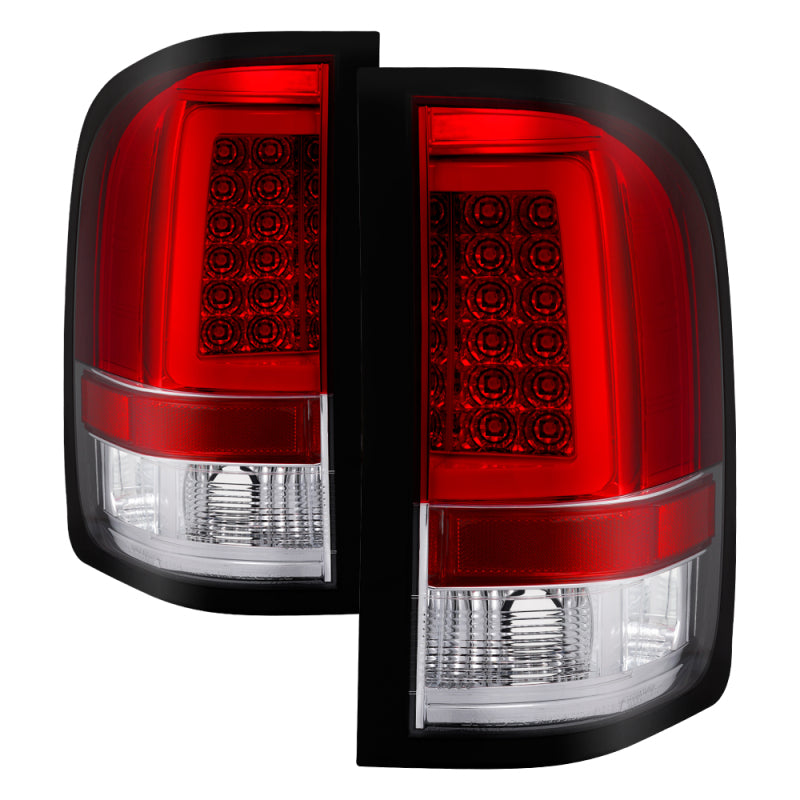 Spyder 07-13 Silverado (Will Not Work w/2010 921 Bulb) V3 Tail Lights Rd/Clr ALT-YD-CS07V3-LBLED-RC Tail Lights SPYDER