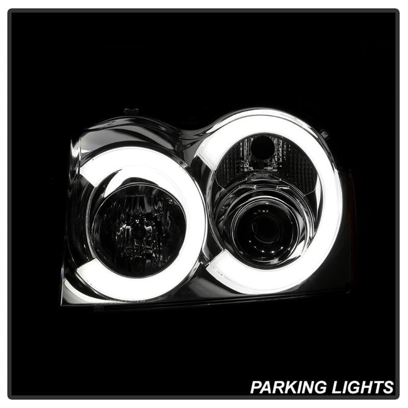 Spyder 05-07 Jeep Grand Cherokee - Light Bar Projector Headlights - Chrome - PRO-YD-JGC05V2-LB-C Headlights SPYDER