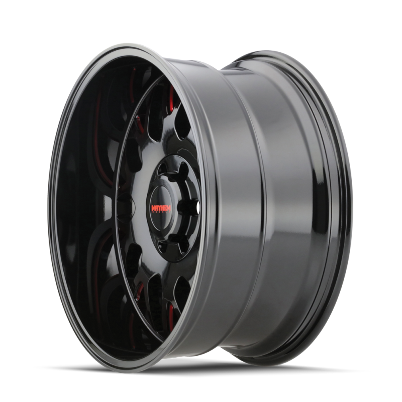 Mayhem 8110 Tripwire 20x9 / 8x165.1 BP / 0mm Offset / 130.8mm Hub Black w/ Prism Red Wheel Wheels - Cast Mayhem