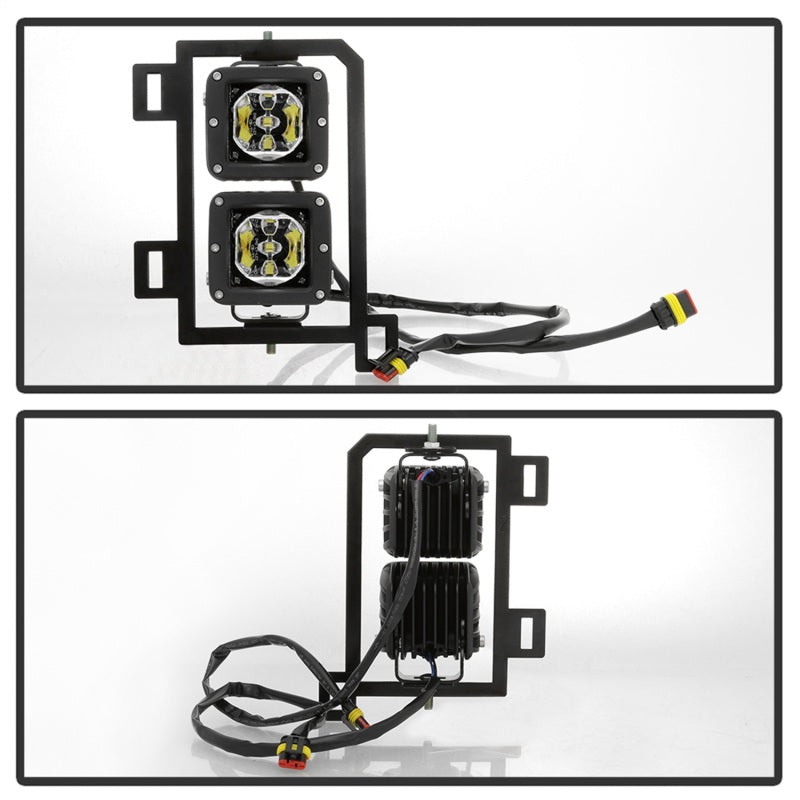 Spyder Dodge Ram 2013-2018 1500 Only Full LED Fog Lights W/Bracket and Universal Switch- Clear Fog Lights SPYDER