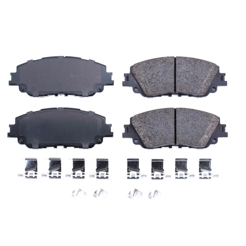 Power Stop 2019 Lexus ES300h Front Z17 Evolution Ceramic Brake Pads w/Hardware Brake Pads - OE PowerStop