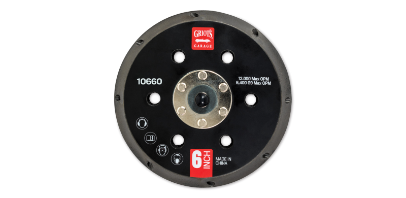 Griots Garage 6in Vented Orbital Backing Plate (G9) Tools Griots Garage