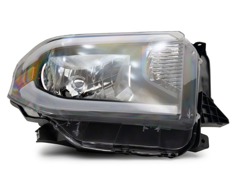 Raxiom 14-21 Toyota Tundra Axial Series Headlights w/ LED Bar- Blk Housing (Clear Lens) Headlights Raxiom