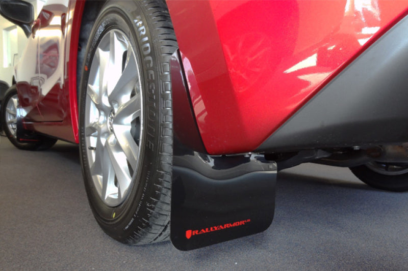 Rally Armor 14-18 Mazda3 Red UR Mud Flap w/White Logo Mud Flaps Rally Armor