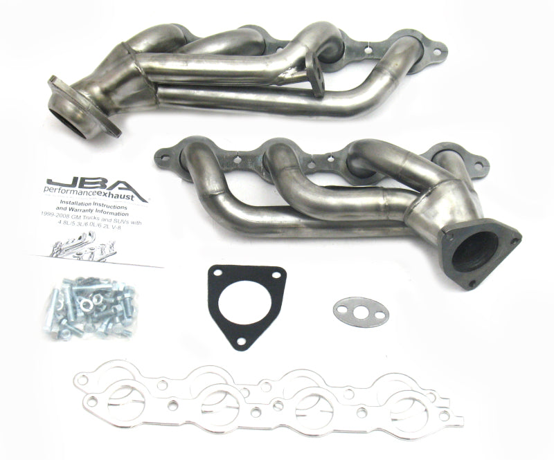 JBA 99-01 GM Truck 4.8L/5.3L LS w/o A.I.R. w/EGR 1-5/8in Primary Raw 409SS Cat4Ward Header Headers & Manifolds JBA