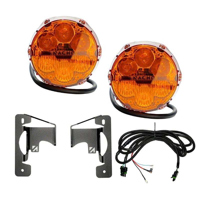 Nacho Lighting Jeep JL/JT SAE Combo Amber Plug N Play Fog Light Kit (3pc Bumper Kit) Fog Lights Nacho Offroad Technology