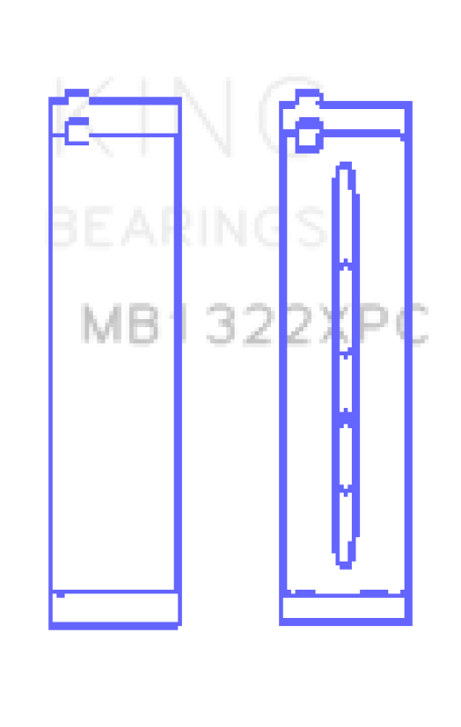 King Audi R8 4.2/5.2/Lamborghini Gallardo/Huracan V10 Coated Perf Main Bearing Set - Size STDX Bearings King Engine Bearings