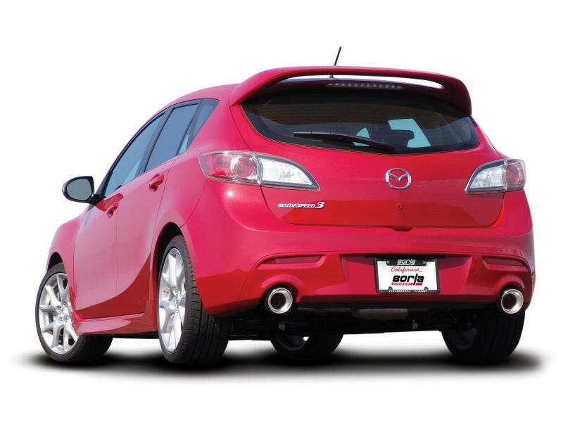Borla 10-13 Mazda 3/Mazdaspeed 3 2.5L/2.3L Turbo FEW MT Hatchback SS Exhaust (rear section only) Axle Back Borla