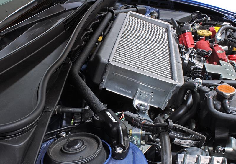 PERRIN 08-14 WRX/STI/Impreza / 14-18 Forester / 13-17 Crosstrek / 05-09 Legacy FR Strut Brace - Blk Strut Bars Perrin Performance