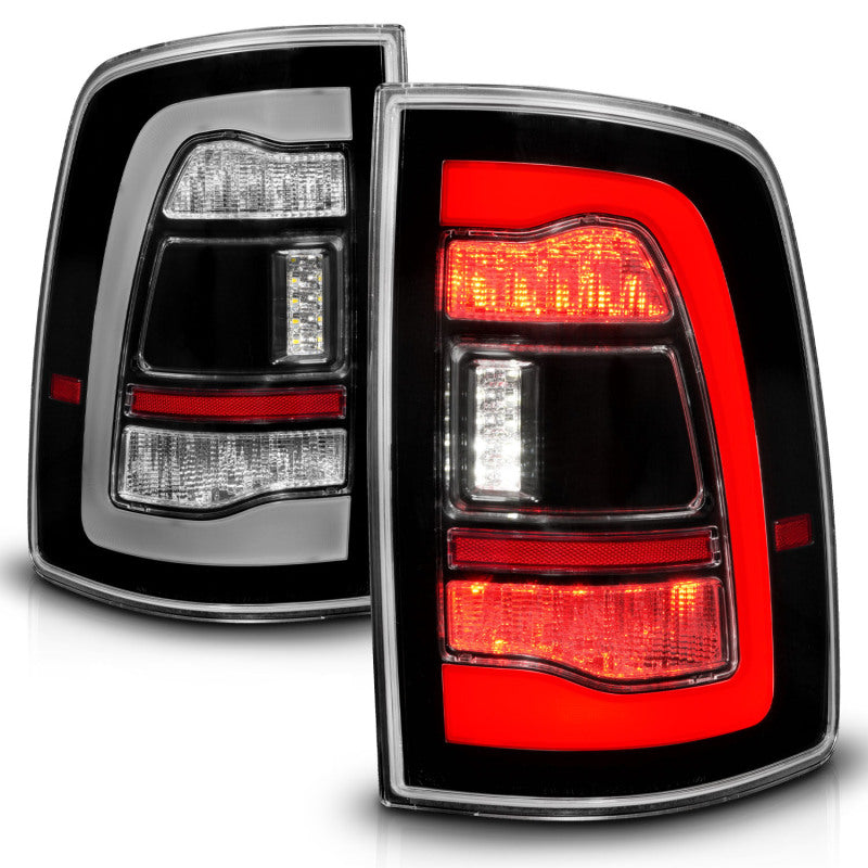 ANZO 09-18 Dodge Ram 1500 Sequential LED Taillights Black Tail Lights ANZO