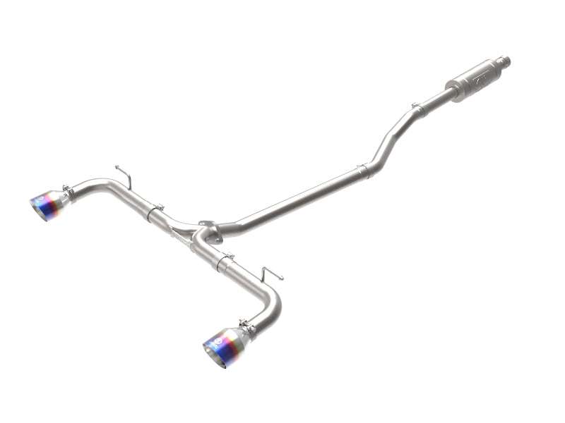 aFe Takeda 2-1/2in 304 SS Cat-Back Exhaust w/ Blue Flame Tips 14-18 Mazda 3 L4 2.0L/2.5L Catback aFe