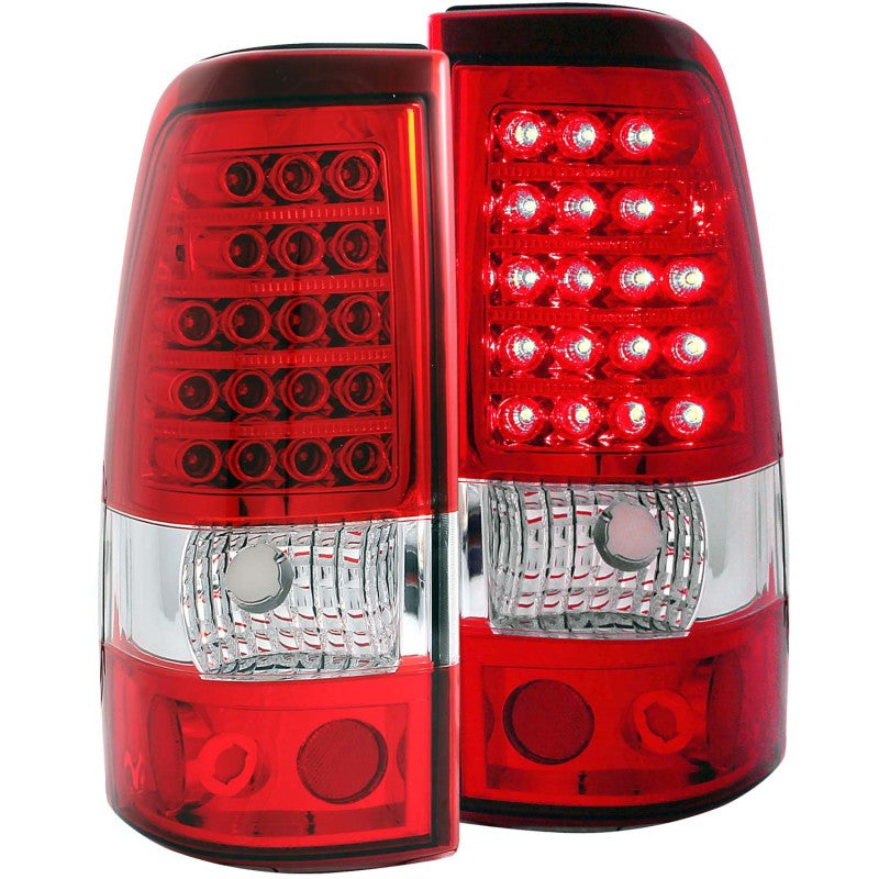 ANZO 2003-2006 Chevrolet Silverado 1500 LED Taillights Red/Clear Tail Lights ANZO
