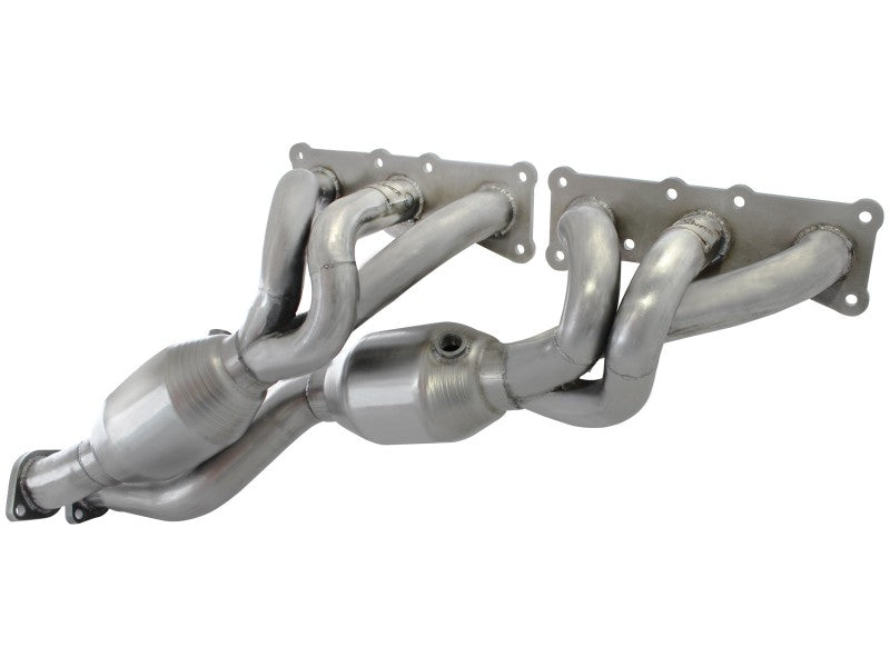 aFe 08-13 BMW 128i (E82/88) L6 3.0L Twisted Steel 304 Stainless Steel Long Tube Header w/ Cat Headers & Manifolds aFe