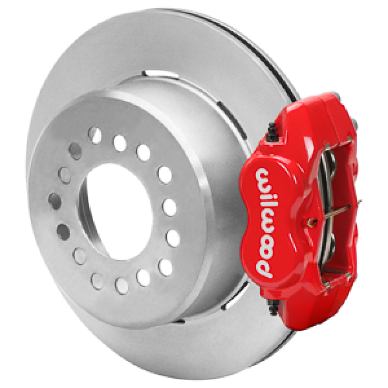 Wilwood Chevy Monte Carlo Forged 4 Piston DynaPro Red Caliper HP32 VV Plain Rotor - 11.00x0.81 Big Brake Kits Wilwood
