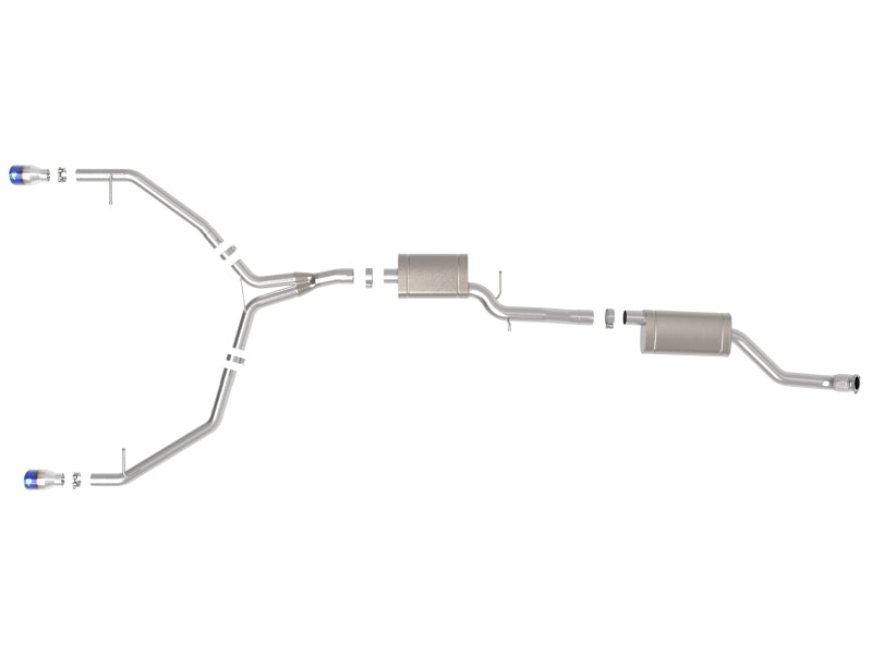 aFe MACH Force-Xp 13-16 Audi Allroad L4 SS Cat-Back Exhaust w/ Blue Flame Tips Catback aFe