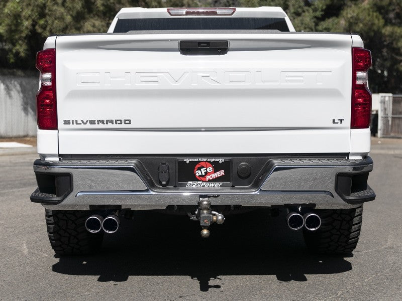 aFe Gemini XV 3in 304 SS Cat-Back Exhaust w/ Cutout 19-21 GM Silverado/Sierra 1500 V8- w/ Black Tips Catback aFe