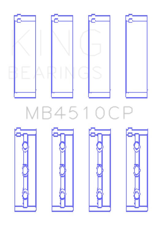 King Engine Bearings 2005-2012 Nissan VQ40DE 6 Cyl Performance Main Bearing Set - Size STD Bearings King Engine Bearings