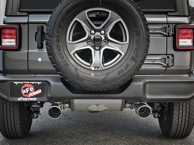 aFe Rebel Series 2.5in 409 SS Cat-Back Exhaust w/ Polished Tips 2018+ Jeep Wrangler (JL) V6 3.6L Catback aFe