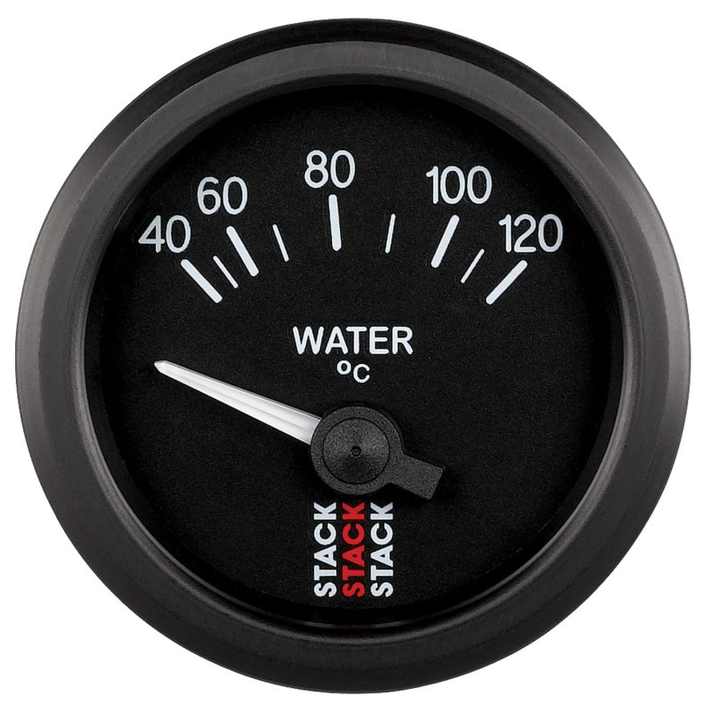Autometer 52mm Stack Instruments 40-120 Degree C Electric Water Temperature Gauge - Black Gauges AutoMeter