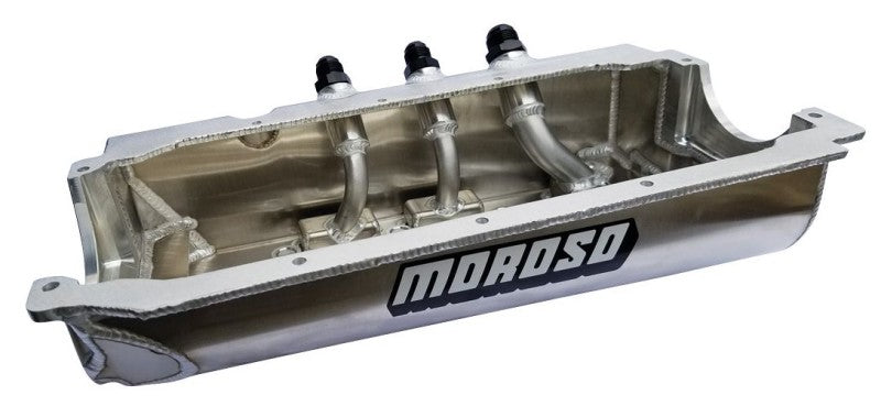 Moroso Dart/Rocket Spread Rail Dirt Late Model (w/Three Pick Ups) Dry Sump 6.5in Aluminum Oil Pan Oil Pans Moroso