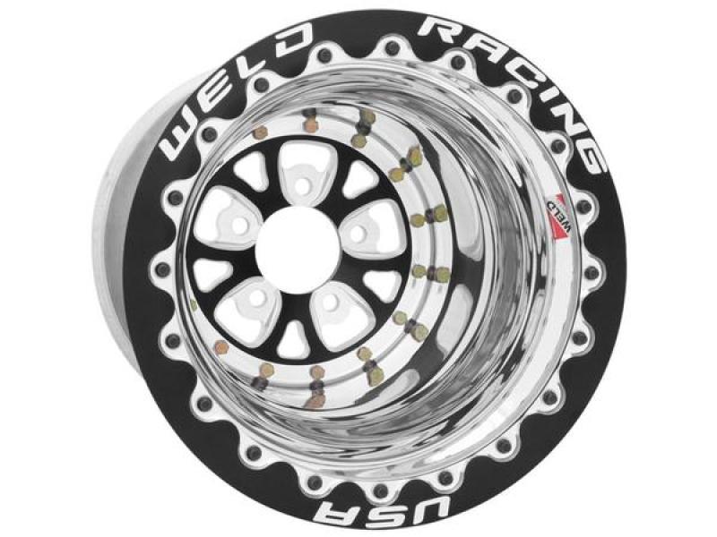 Weld V-Series 15x15 / 5x4.75 BP / 5in. BS Polished Wheel - Non-Beadlock Wheels - Forged Weld