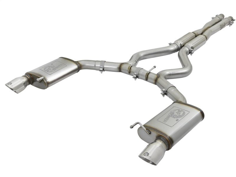 aFe MACHForce XP 3in Sport Tone Cat-Back Exhausts w/ Polished Tips 15-17 Ford Mustang V6/V8 Catback aFe