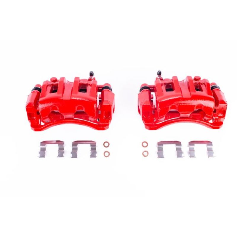 Power Stop 07-12 Hyundai Veracruz Front Red Calipers w/Brackets - Pair Brake Calipers - Perf PowerStop