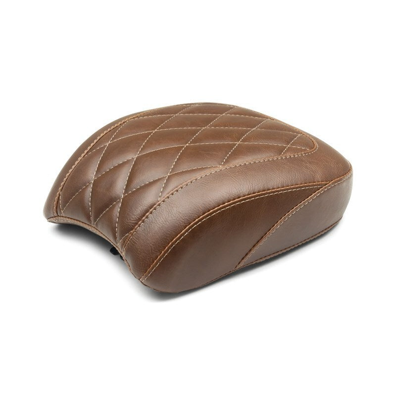 Mustang 18-21 Harley Low Rider, Sport Glide Wide Tripper Passenger Seat Diamond Stitch - Brown Passenger Motorcycle Seats Mustang Motorcycle