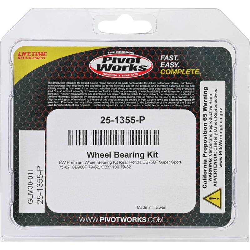 Pivot Works Honda Wheel Bearing Kit Premium Bearings Control Arms Pivot Works