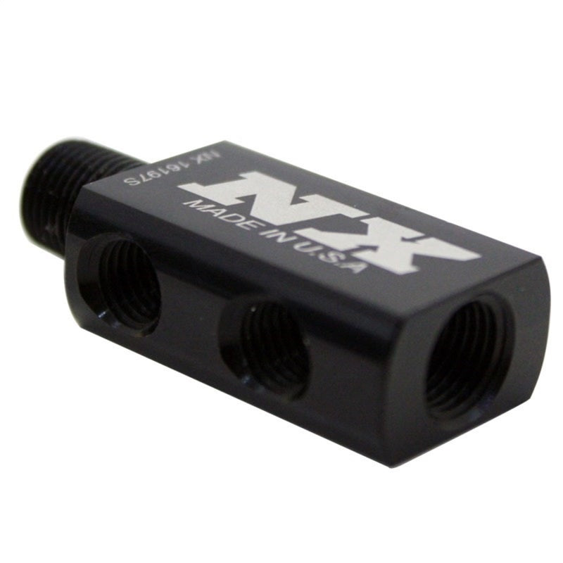 Nitrous Express Compact Distribution Block w/Gauge Port Distribution Blocks Nitrous Express
