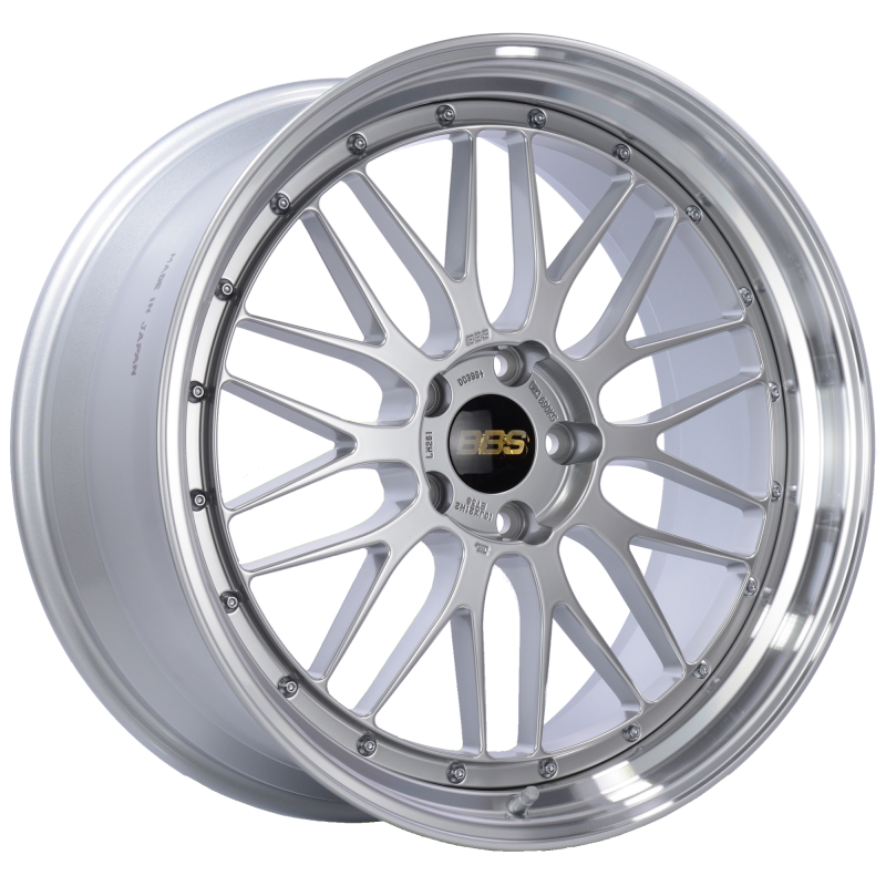 BBS LM 21x10 5x120 ET38 Diamond Silver Center Diamond Cut Lip Wheel -82mm PFS/Clip Required Wheels - Forged BBS