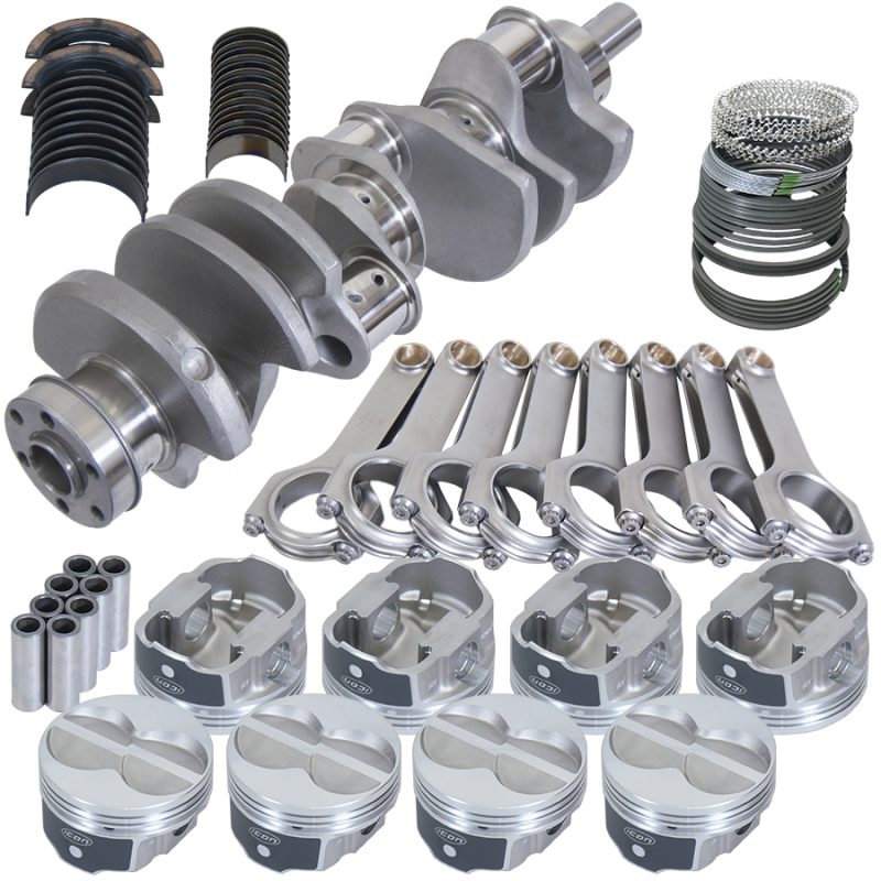 Eagle Ford 351W 4.000in Crank 6.200in H-Beam -11cc Flat Top 4.000in Pistons Rotating Assembly Rotating Assemblies Eagle