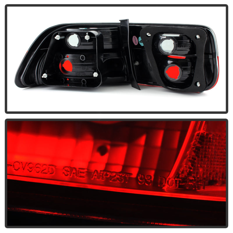 Spyder Honda Civic 96-00 2Dr Crystal Tail Lights Red Smoke ALT-YD-HC96-2D-CRY-RS Tail Lights SPYDER