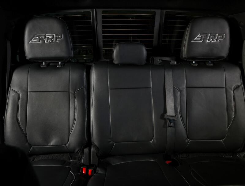 PRP 12-14 Ford Raptor Rear Bench Seat Covers- Black with Silver Stitch Seat Covers PRP Seats