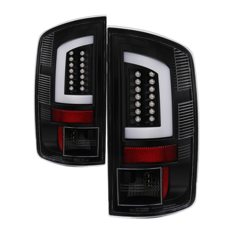 Spyder 07-09 Dodge Ram 2500/3500 V3 Light Bar LED Tail Lights - Black (ALT-YD-DRAM06V3-LBLED-BK) Tail Lights SPYDER