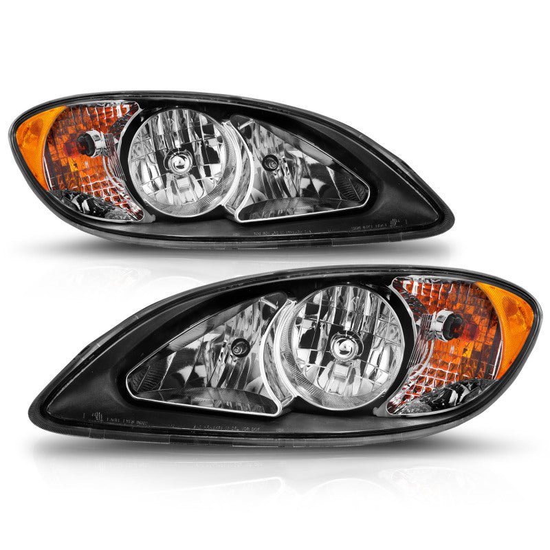 ANZO 2008-2016 International Prostar Crystal Headlights Black Housing (OE Replacement) Headlights ANZO