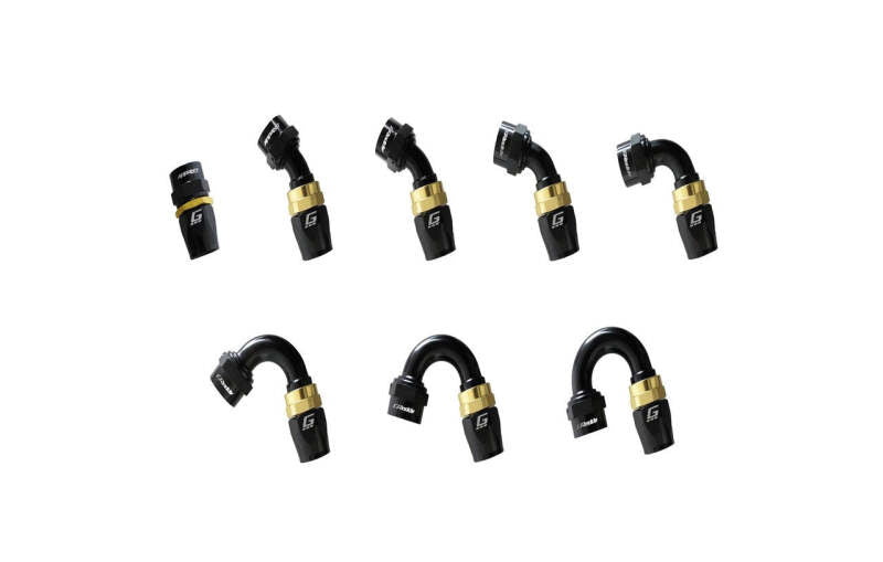 GReddy AN04 60 DEGREE HOSE END SWIVEL BLACK/GOLD ANODIZED Oil Line Kits GReddy