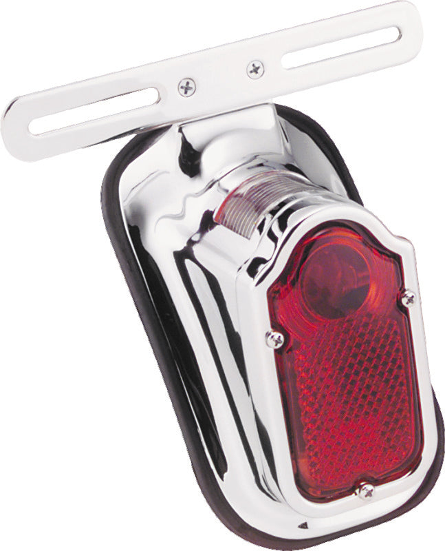 Bikers Choice 40-54 Big Twin And Custom Use Chrome Tombstone Taillight 12V Replaces H-D 68003-47T Tail Lights Bikers Choice