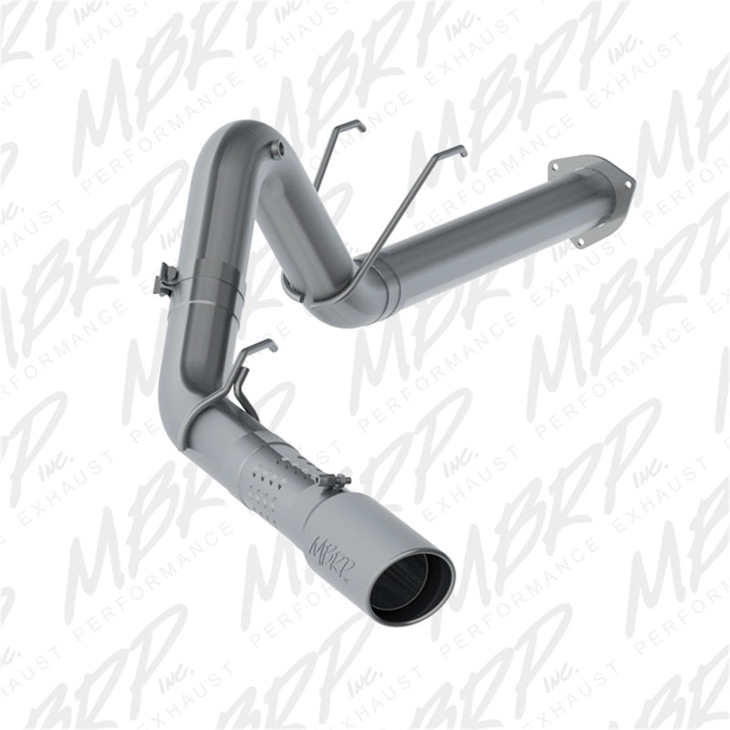 MBRP 17-19 Ford F-250/350/450 6.7L 4in Filter Back Single Tip Side Exit T409 Exhaust System DPF Back MBRP