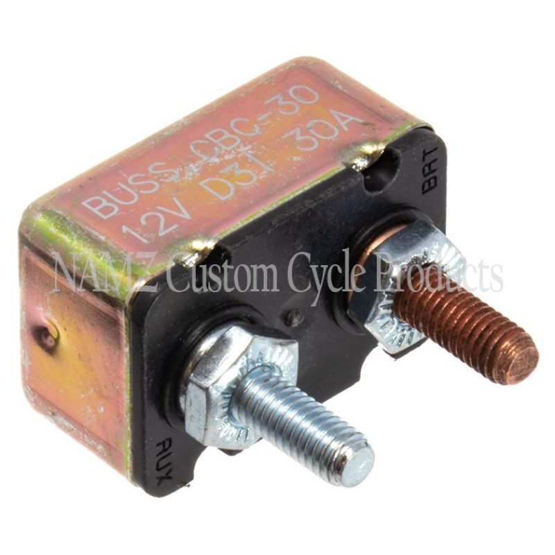 NAMZ Universal 30-AMP Circuit Breaker 10/32in. Studs - Single (OEM 74599-77B) Relays NAMZ